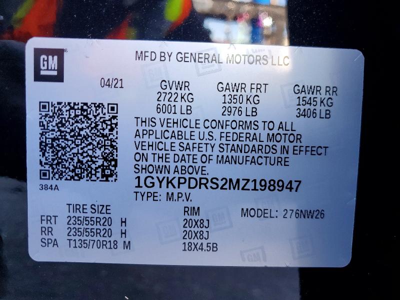 Продажа на аукционе авто 2021 Cadillac Xt6, vin: 1GYKPDRS2MZ198947, номер лота: 78665625