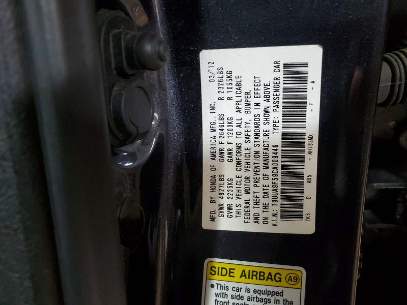 Aukcja sprzedaży 2012 Acura Tl, vin: 19UUA9F59CA009446, numer aukcji: 78444515