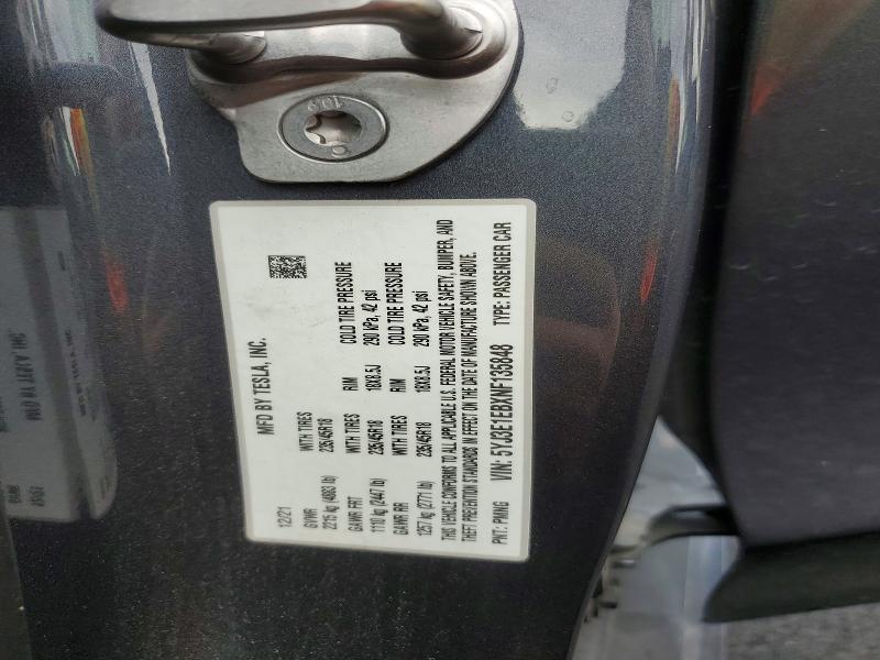 Aukcja sprzedaży 2022 Tesla Model 3, vin: 5YJ3E1EBXNF135848, numer aukcji: 78880055
