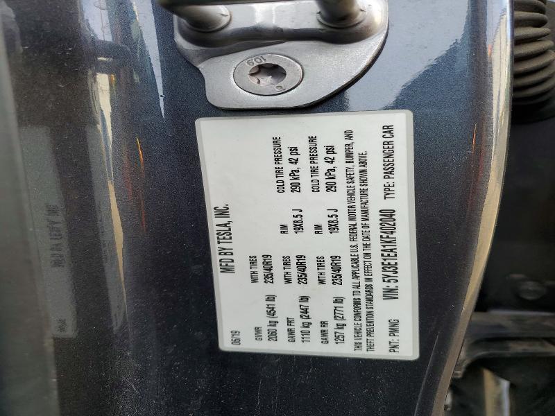 Продажа на аукционе авто 2019 Tesla Model 3, vin: 5YJ3E1EA1KF402040, номер лота: 78894735