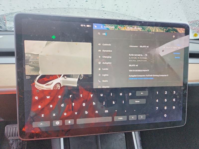 77795745 :رقم المزاد ، 5YJ3E1EB2LF621471 vin ، 2020 Tesla Model 3 مزاد بيع