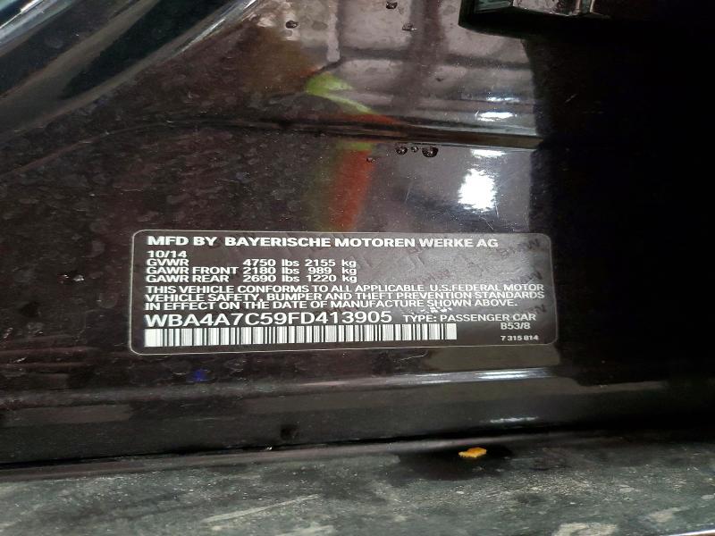 79100115 :رقم المزاد ، WBA4A7C59FD413905 vin ، 2015 Bmw 428 مزاد بيع
