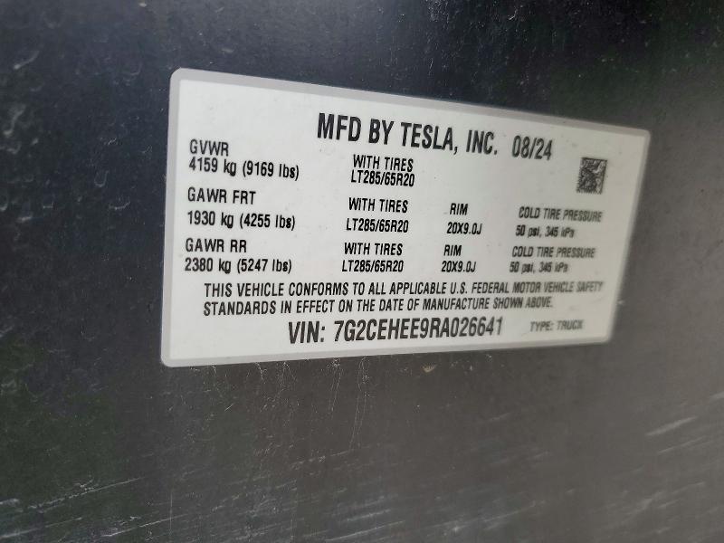 Продажа на аукционе авто 2024 Tesla Cybertruck, vin: 7G2CEHEE9RA026641, номер лота: 76853525