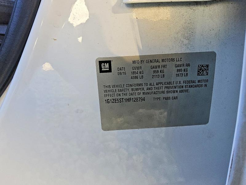 75438295 :رقم المزاد ، 1G1ZE5ST1HF128794 vin ، 2017 Chevrolet Malibu مزاد بيع