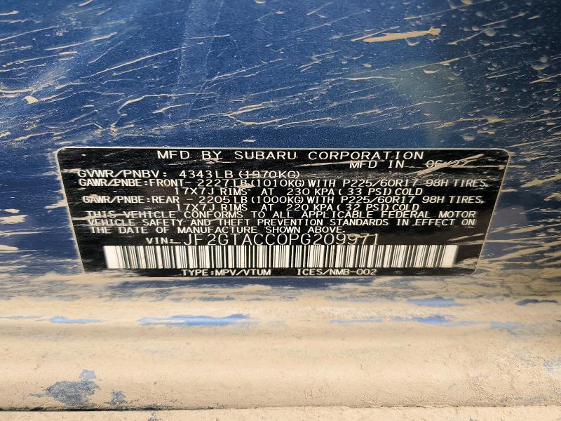 Aukcja sprzedaży 2023 Subaru Crosstrek, vin: JF2GTACC0PG209971, numer aukcji: 79345165