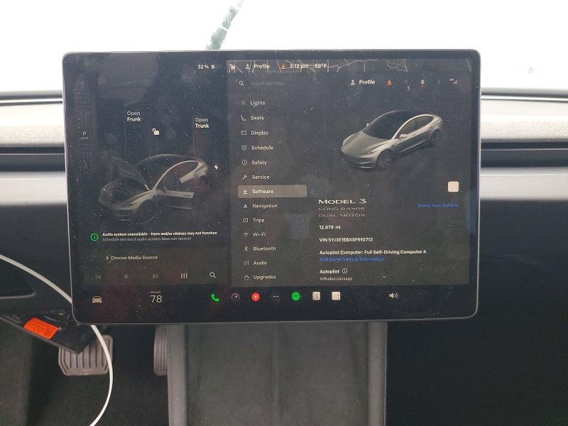 76875305 :رقم المزاد ، 5YJ3E1EBXSF910712 vin ، 2025 Tesla Model 3 مزاد بيع