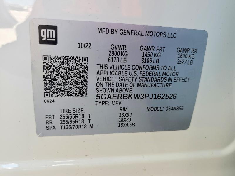 2023 Buick Enclave მანქანა იყიდება აუქციონზე, vin: 5GAERBKW3PJ162526, აუქციონის ნომერი: 78476335