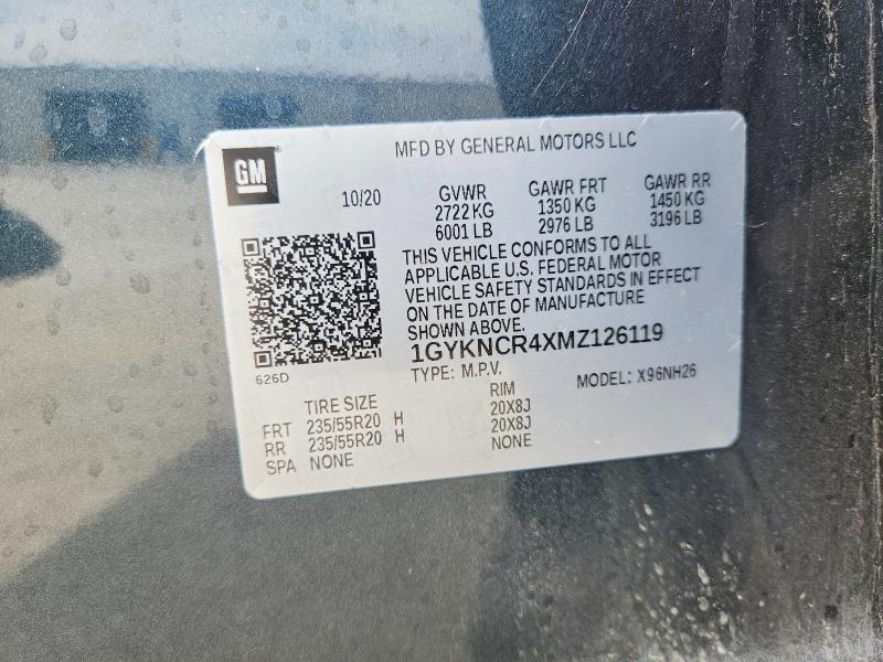 Aukcja sprzedaży 2021 Cadillac Xt5, vin: 1GYKNCR4XMZ126119, numer aukcji: 77851765