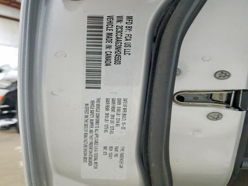 78996905 :رقم المزاد ، 2C3CCAAG3NH245503 vin ، 2022 Chrysler 300 مزاد بيع