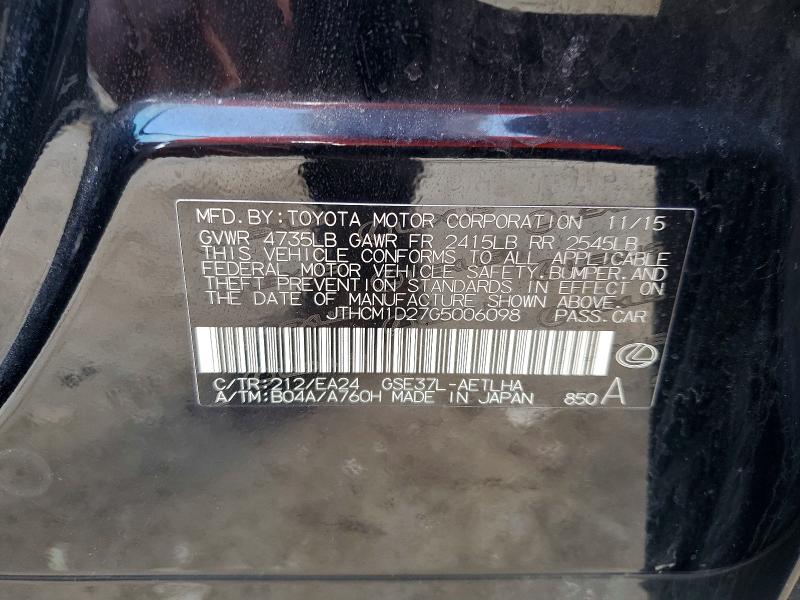 Aukcja sprzedaży 2016 Lexus Is 300, vin: JTHCM1D27G5006098, numer aukcji: 79083915
