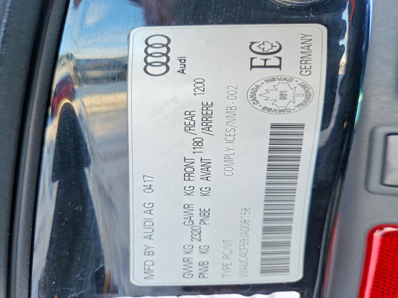 76005585 :رقم المزاد ، WAUC4CF59JA008158 vin ، 2018 Audi S5 مزاد بيع
