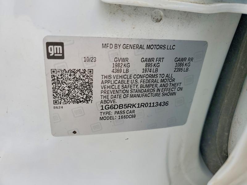 Aukcja sprzedaży 2024 Cadillac Ct4, vin: 1G6DB5RK1R0113436, numer aukcji: 79377995