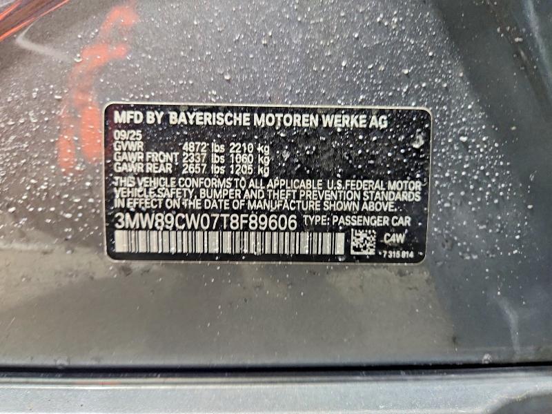 78142605 :رقم المزاد ، 3MW89CW07T8F89606 vin ، 2026 Bmw 330xi مزاد بيع