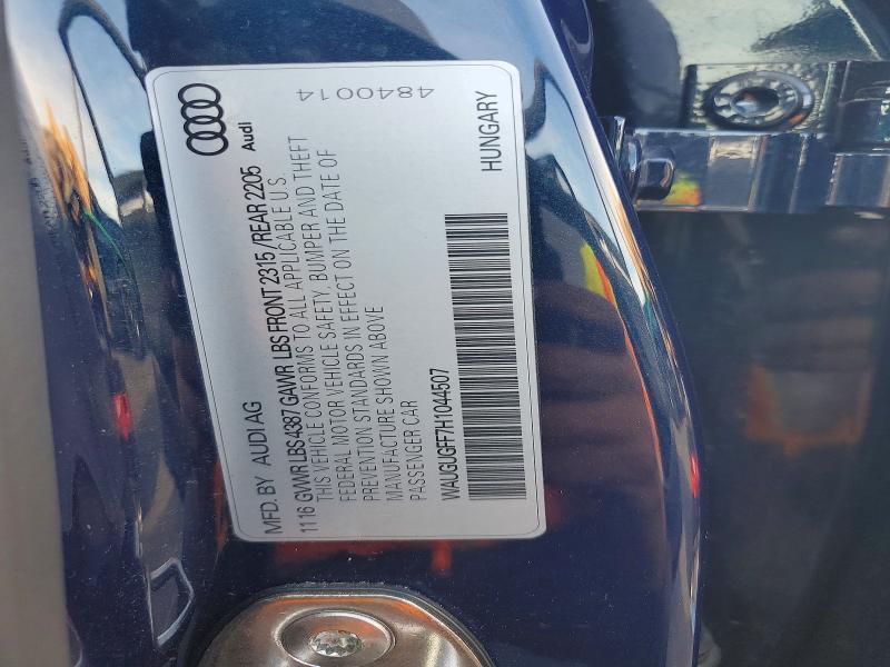 Продаж на аукціоні авто 2017 Audi A3, vin: WAUGUGFF7H1044507, номер лоту: 79269985