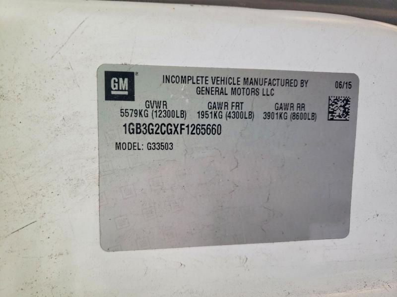 41637436 :رقم المزاد ، 1GB3G2CGXF1265660 vin ، 2015 Chevrolet Express G3500 مزاد بيع