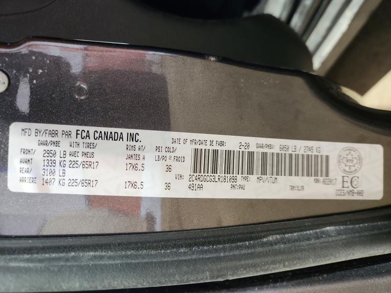 Продажа на аукционе авто 2020 Dodge Grand Caravan, vin: 2C4RDGCG3LR181098, номер лота: 77656845