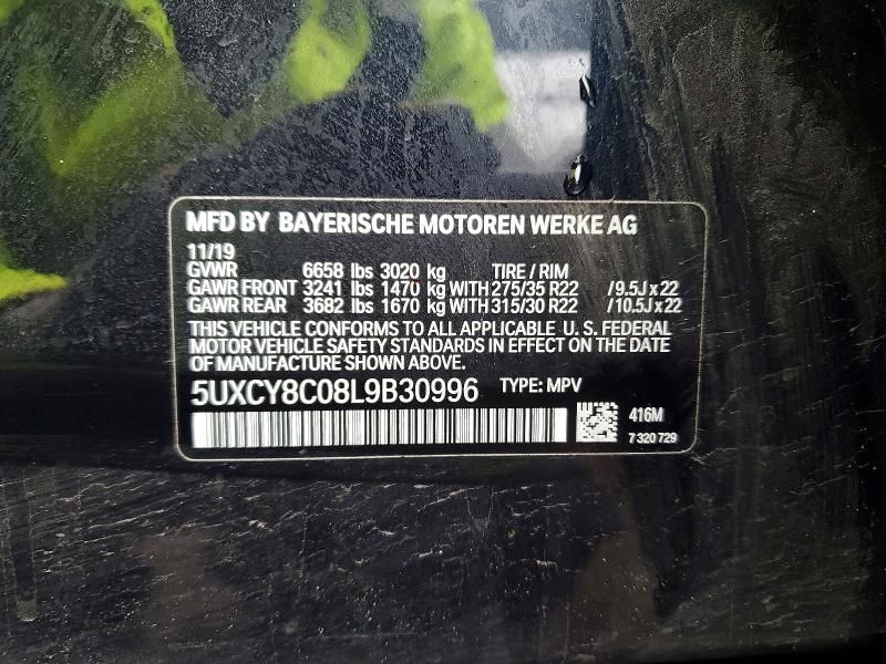 Aukcja sprzedaży 2020 Bmw X6, vin: 5UXCY8C08L9B30996, numer aukcji: 79196295