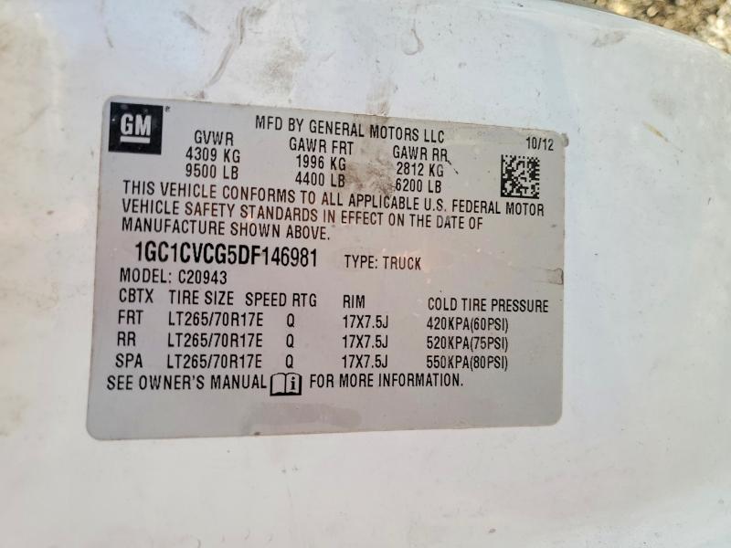 2013 Chevrolet Silverado მანქანა იყიდება აუქციონზე, vin: 1GC1CVCG5DF146981, აუქციონის ნომერი: 76278845