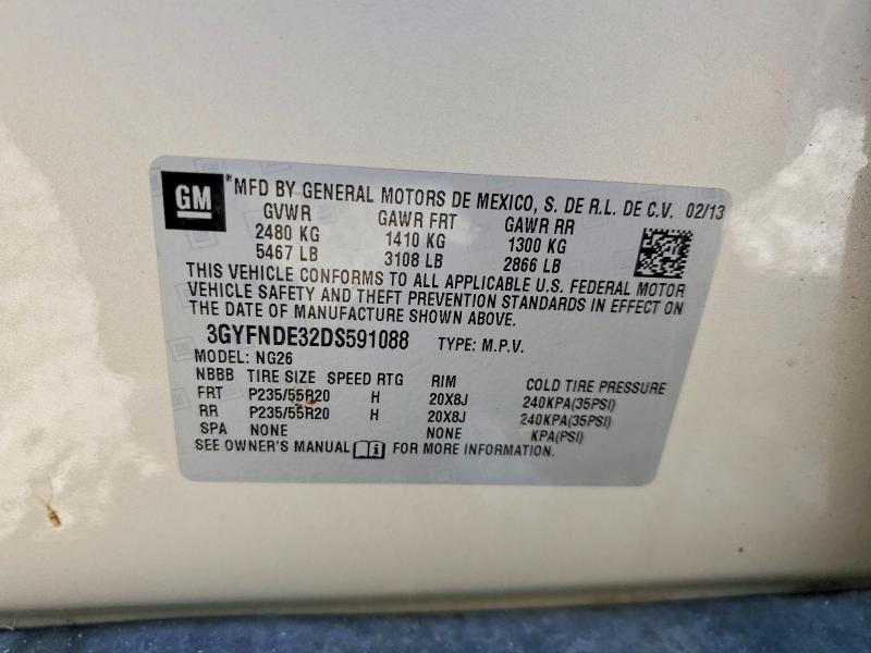 Продаж на аукціоні авто 2013 Cadillac Srx, vin: 3GYFNDE32DS591088, номер лоту: 77606285