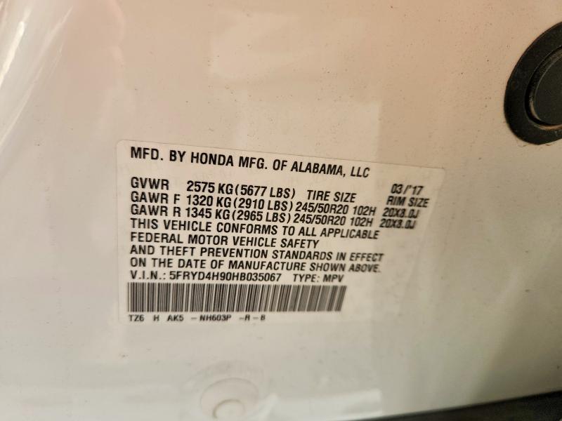 Продажа на аукционе авто 2017 Acura Mdx, vin: 5FRYD4H90HB035067, номер лота: 78696665