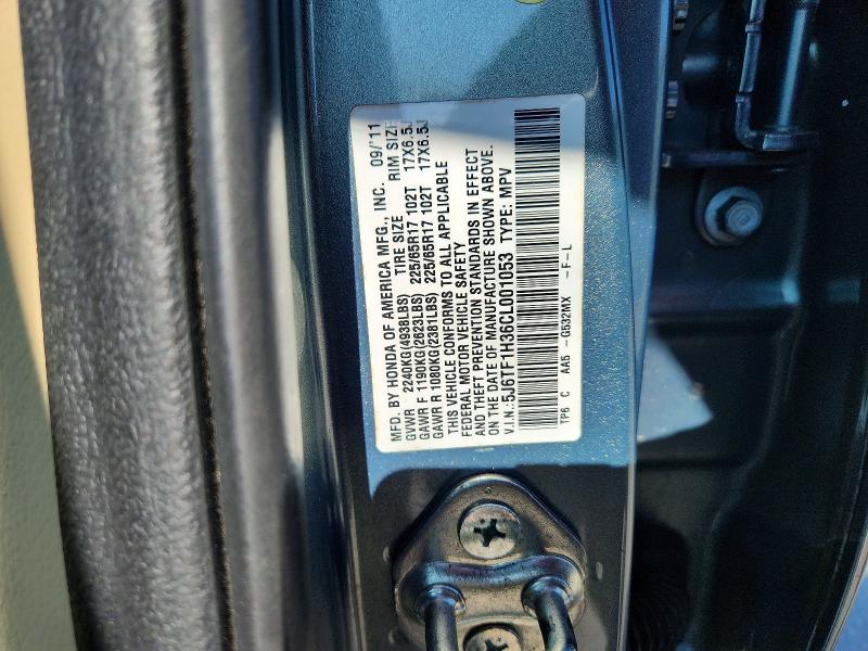 Aukcja sprzedaży 2012 Honda Crosstour, vin: 5J6TF1H36CL001053, numer aukcji: 75353385