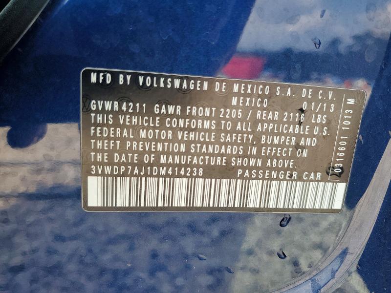 78320985 :رقم المزاد ، 3VWDP7AJ1DM414238 vin ، 2013 Volkswagen Jetta مزاد بيع