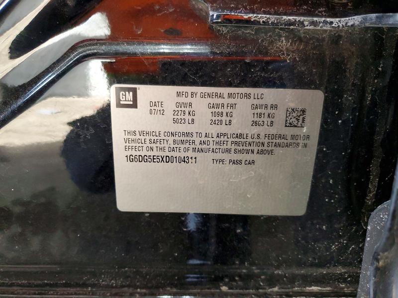 Aukcja sprzedaży 2013 Cadillac Cts, vin: 1G6DG5E5XD0104311, numer aukcji: 77120175