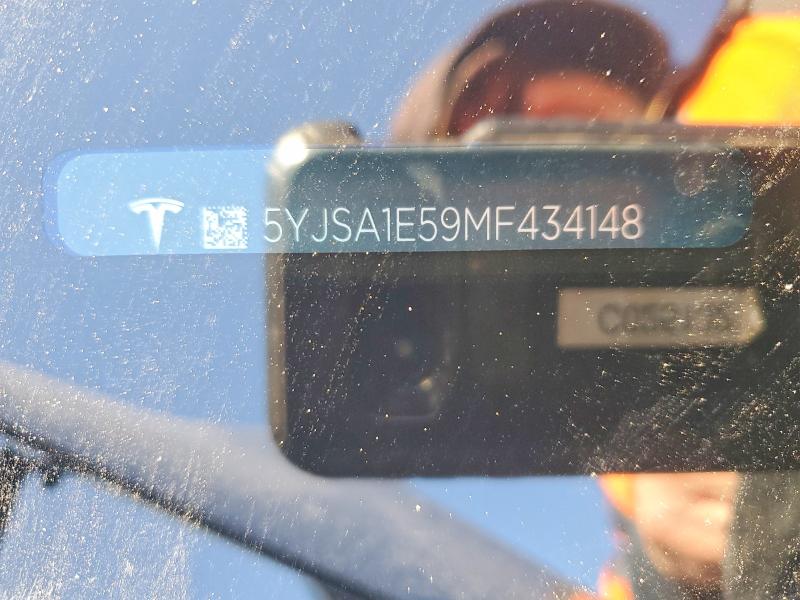 73854555 :رقم المزاد ، 5YJSA1E59MF434148 vin ، 2021 Tesla Model S مزاد بيع