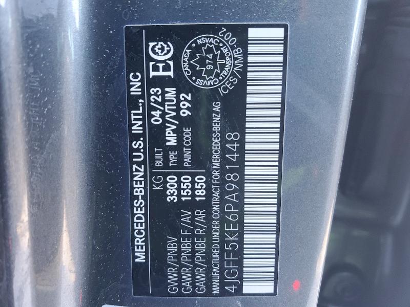75565965 :رقم المزاد ، 4JGFF5KE6PA981448 vin ، 2023 Mercedes-benz Gls مزاد بيع