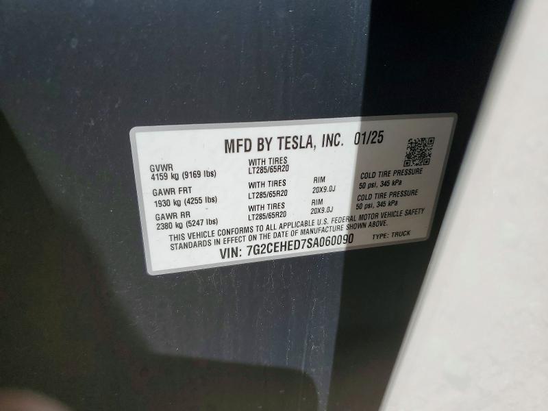 Aukcja sprzedaży 2025 Tesla Cybertruck, vin: 7G2CEHED7SA060090, numer aukcji: 75518205