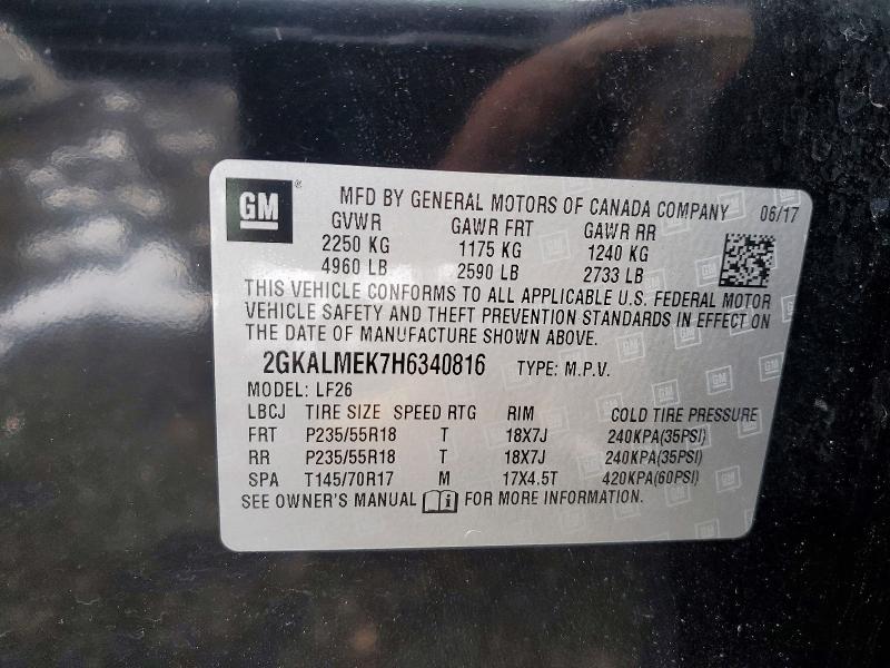 Продаж на аукціоні авто 2017 Gmc Terrain, vin: 2GKALMEK7H6340816, номер лоту: 78128825