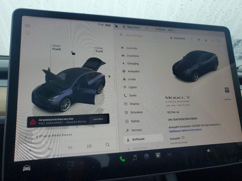 77738625 :رقم المزاد ، 7SAYGDEE3NA018690 vin ، 2022 Tesla Model Y مزاد بيع