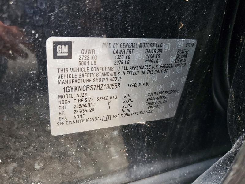 Aukcja sprzedaży 2017 Cadillac Xt5 Premiu, vin: 1GYKNCRS7HZ130553, numer aukcji: 78030615