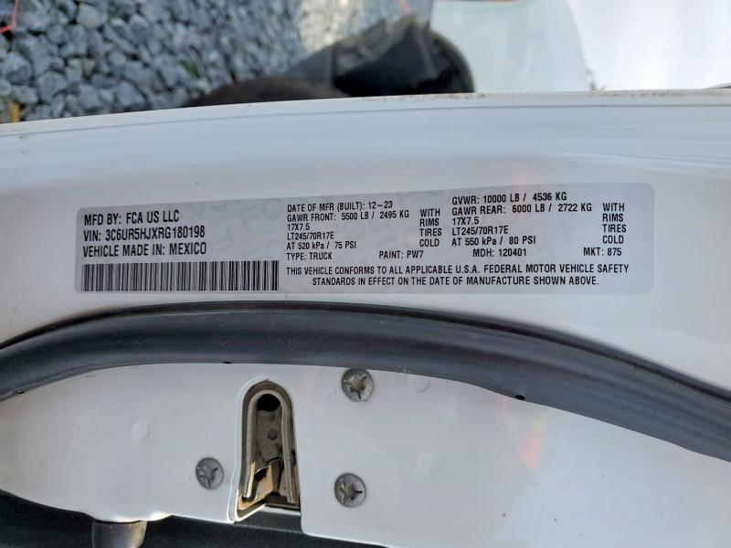 Продажа на аукционе авто 2024 Ram 2500, vin: 3C6UR5HJXRG180198, номер лота: 76144645