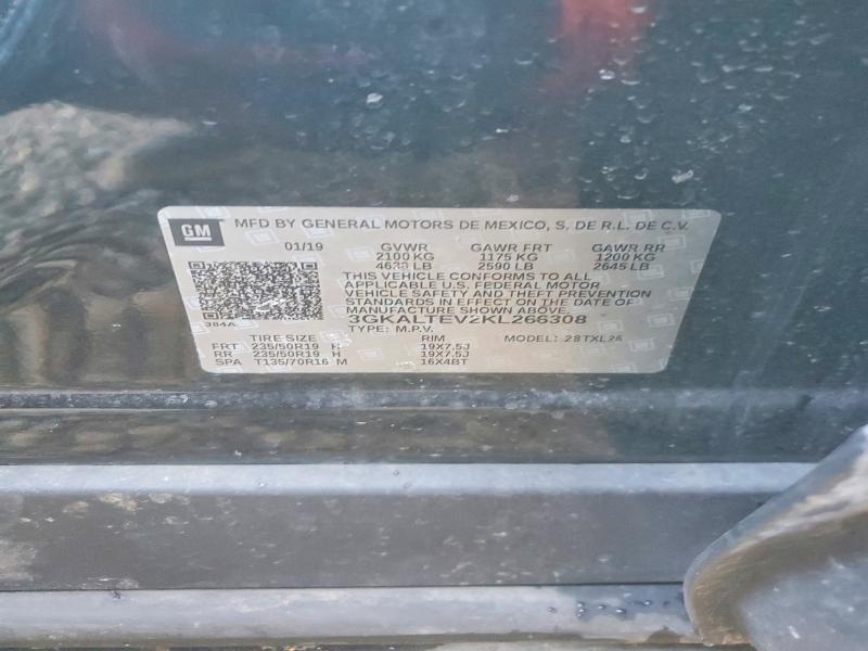 2019 Gmc Terrain მანქანა იყიდება აუქციონზე, vin: 3GKALTEV2KL266308, აუქციონის ნომერი: 76382195