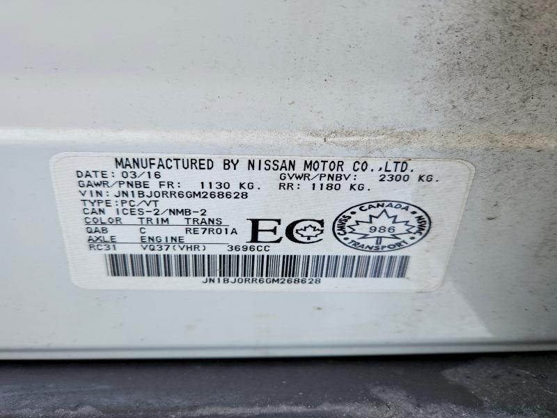 Auction sale of the 2016 Infiniti Qx50, vin: JN1BJ0RR6GM268628, lot number: 75175245