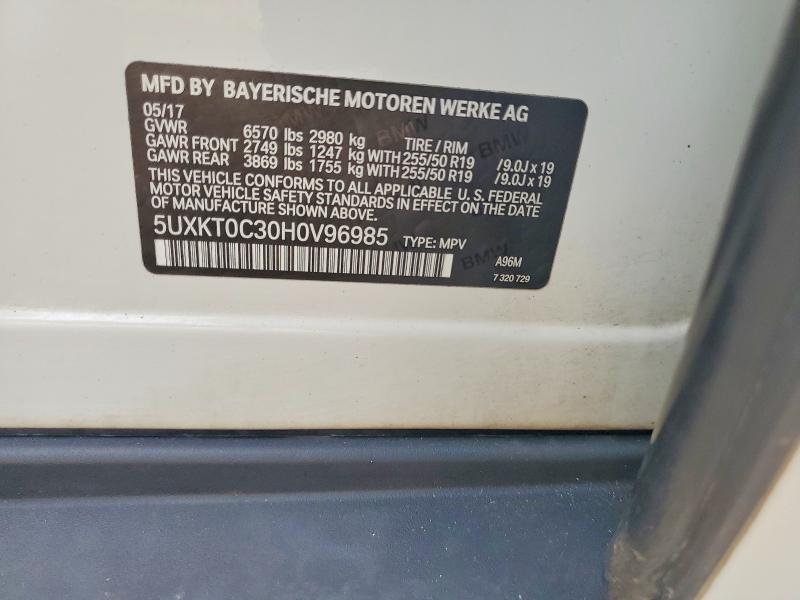 Продаж на аукціоні авто 2017 Bmw X5, vin: 5UXKT0C30H0V96985, номер лоту: 76041845
