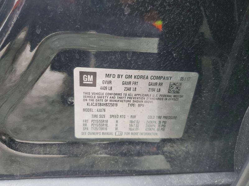 78400425 :رقم المزاد ، KL4CJESB4HB225019 vin ، 2017 Buick Encore مزاد بيع