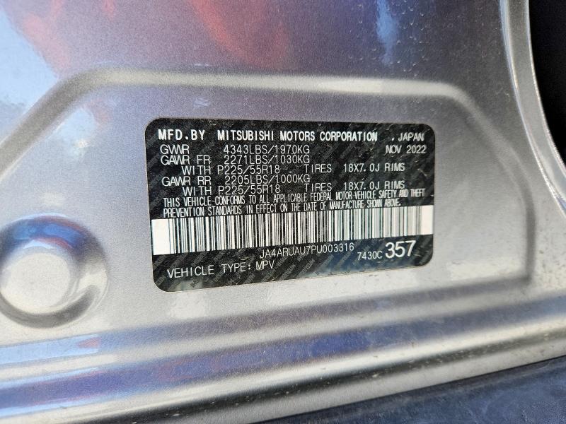 Продаж на аукціоні авто 2023 Mitsubishi Outlander Sport, vin: JA4ARUAU7PU003316, номер лоту: 75796705