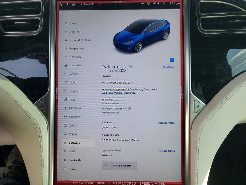 Aukcja sprzedaży 2017 Tesla Model X, vin: 5YJXCDE24HF053837, numer aukcji: 77722065