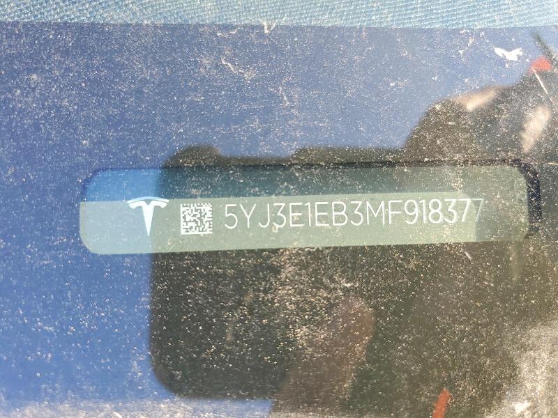Aukcja sprzedaży 2021 Tesla Model 3, vin: 5YJ3E1EB3MF918377, numer aukcji: 76903595