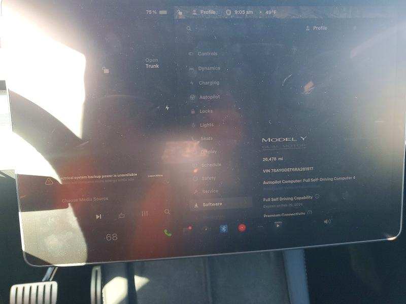 Aukcja sprzedaży 2024 Tesla Model Y, vin: 7SAYGDEF6RA281917, numer aukcji: 75959595