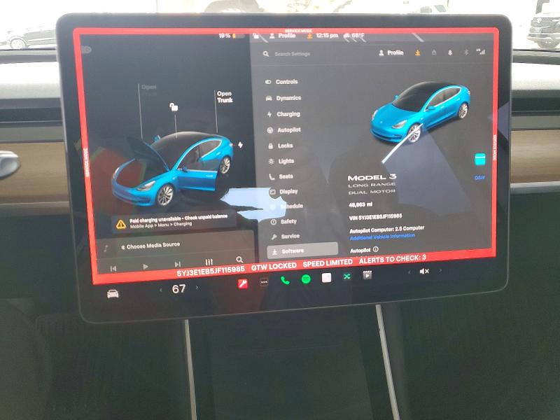 Продажа на аукционе авто 2018 Tesla Model 3, vin: 5YJ3E1EB5JF115985, номер лота: 78347265