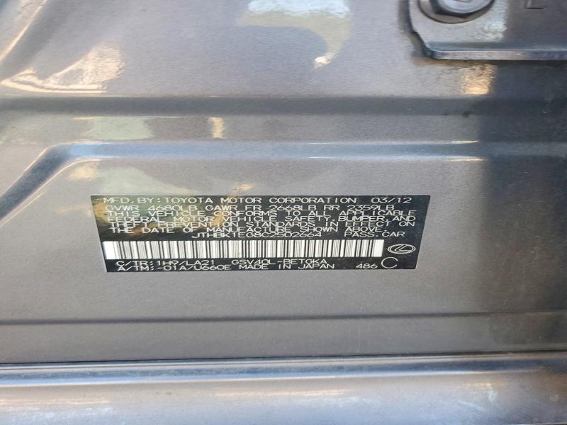 Продажа на аукционе авто 2012 Lexus Es 350, vin: JTHBK1EG8C2502664, номер лота: 79086955
