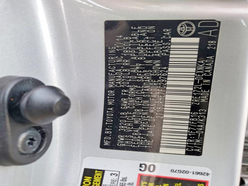 78583295 :رقم المزاد ، 2T1BURHE7FC297624 vin ، 2015 Toyota Corolla مزاد بيع