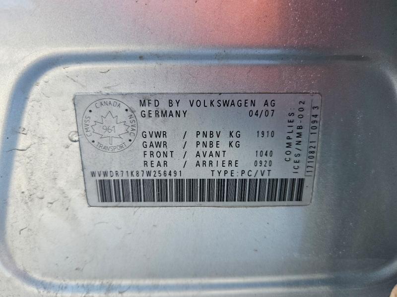 Продажа на аукционе авто 2007 Volkswagen Rabbit, vin: WVWDR71K87W256491, номер лота: 76051085