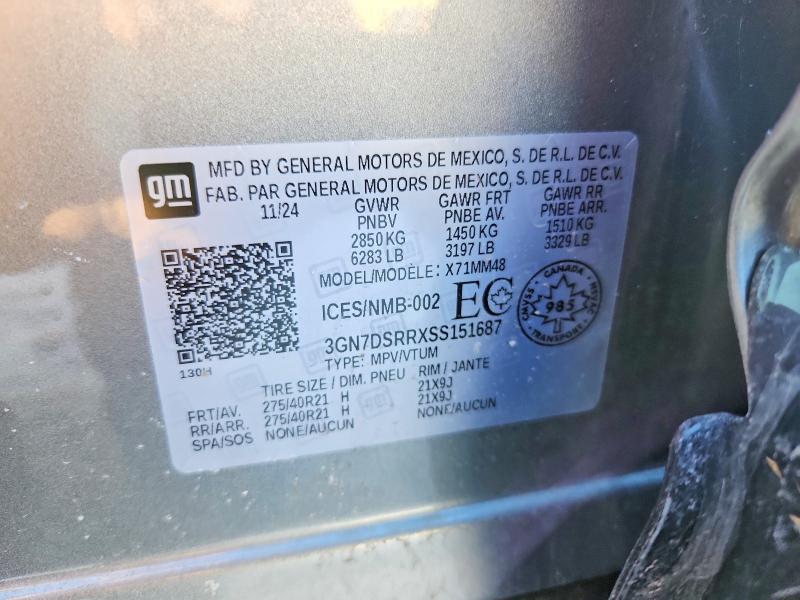 75514025 :رقم المزاد ، 3GN7DSRRXSS151687 vin ، 2025 Chevrolet Equinox مزاد بيع