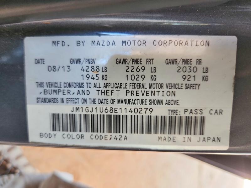 Aukcja sprzedaży 2014 Mazda 6, vin: JM1GJ1U68E1140279, numer aukcji: 79297055