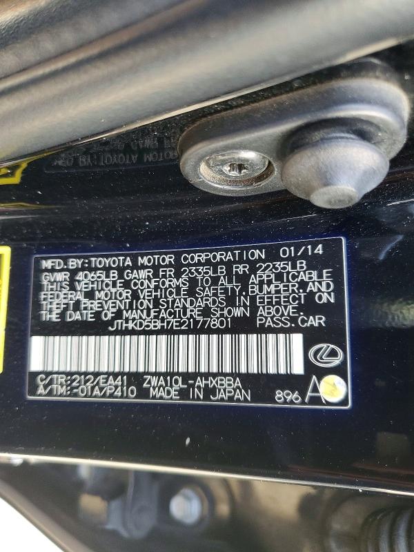 Aukcja sprzedaży 2014 Lexus Ct 200h, vin: JTHKD5BH7E2177801, numer aukcji: 78987185