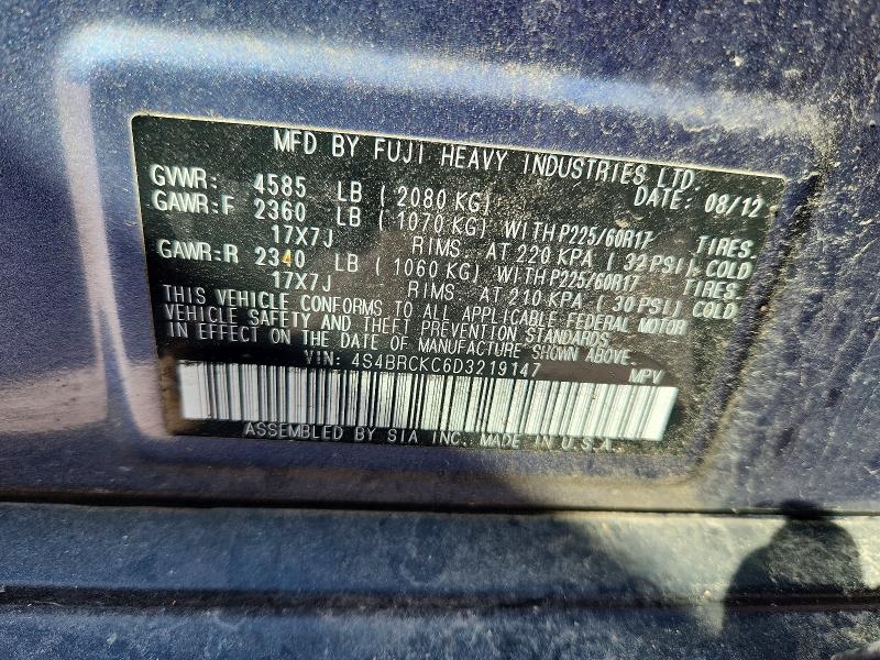 Продаж на аукціоні авто 2013 Subaru Outback, vin: 4S4BRCKC6D3219147, номер лоту: 77881925
